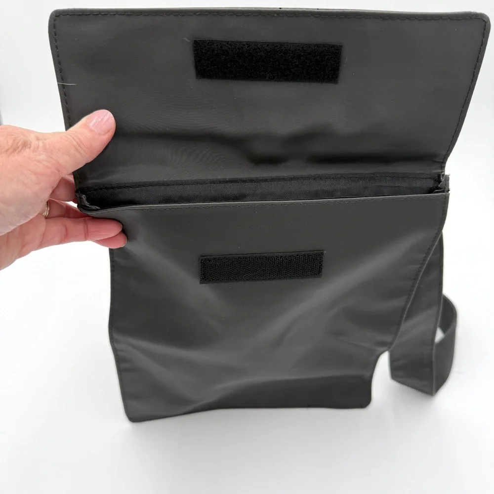 Black Vertical Technical Crossbody Bag